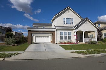 exterior shot of a custom home built in the napa valley of california.